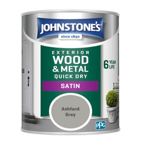 Johnstone's Exterior Quick Dry Satin Ashford Grey - 750ml