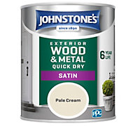 Johnstone's Exterior Quick Dry Satin Pale Cream - 750ml