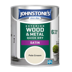 Johnstone's Exterior Quick Dry Satin Pale Cream - 750ml