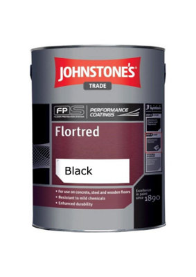 Johnstone's Flortred Floor Paint Black 5L