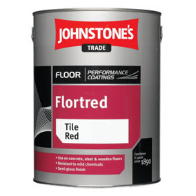 Johnstone's Flortred Floor Paint Tile Red 5L