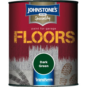 Johnstone's Garage Floor Paint Dark Green -750ml