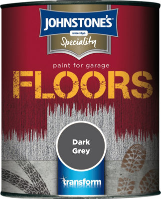 Johnstone's Garage Floor Paint Dark Grey - 750ml | DIY at B&Q