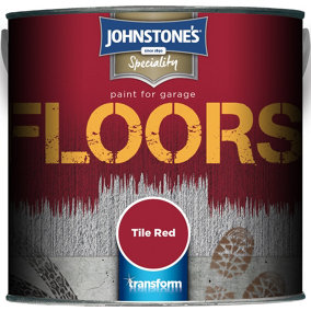 Johnstone's Garage Floor Paint Tile Red -2.5L