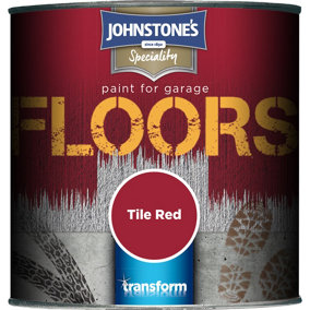 Johnstone's Garage Floor Paint Tile Red -250ml