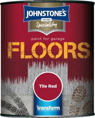 Johnstone's Garage Floor Paint Tile Red -750ml