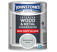 Johnstone's Hardwearing Non Drip Gloss Manhattan Grey 750ml