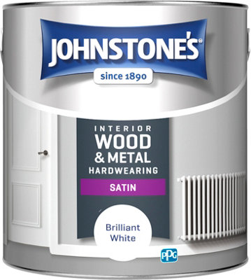 Johnstone's Hardwearing Satin Brilliant White 2.5L