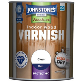 Johnstone's Indoor Clear Varnish Matt - 750ml