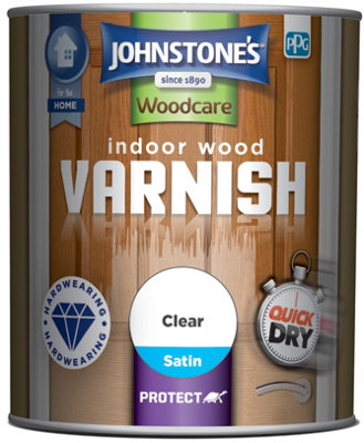 Johnstone's Indoor Clear Varnish Satin - 750ml