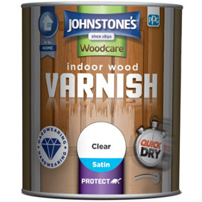 Johnstone's Indoor Clear Varnish Satin - 750ml