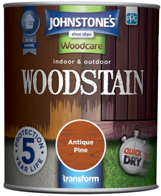 Johnstone's Indoor & Outdoor Woodstain Antique Pine 750ml at B&Q