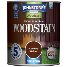 Johnstone's Indoor & Outdoor Woodstain Country Walnut - 750ml