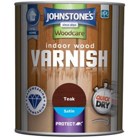 Johnstone's Indoor Teak Varnish Satin - 750ml