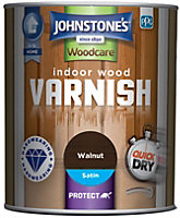 Johnstone's Indoor Walnut Varnish Satin - 750ml