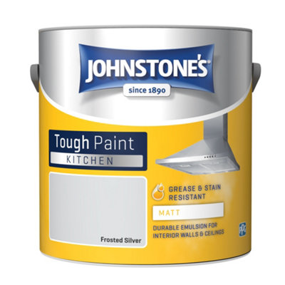 Johnstone's Kitchen Matt Tough Paint Frosted Silver - 2.5L