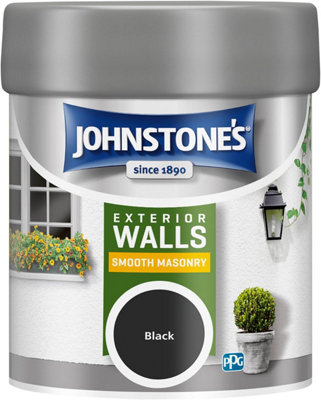 Johnstone's Masonry Paint Black - 225ml