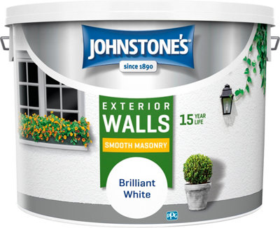 Johnstone's Masonry Paint Brilliant White 10L DIY at B&Q