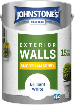 Johnstone's Masonry Paint Brilliant White - 5L