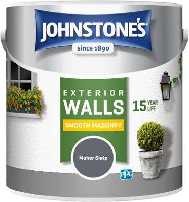 Johnstone's Masonry Paint Moher Slate - 2.5L