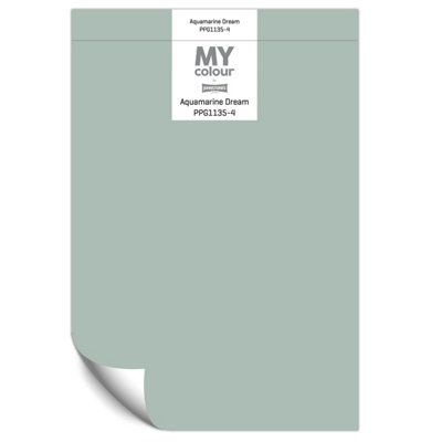 Johnstone's My Colour Durable Matt Paint Aquamarine Dream - Peel and Stick Sample