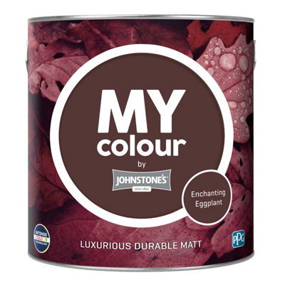 Johnstone's My Colour Durable Matt Paint Enchanting Eggplant - 2.5L