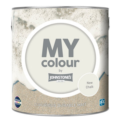 Johnstone's My Colour Durable Matt Paint New Chalk 2.5L DIY at B&Q