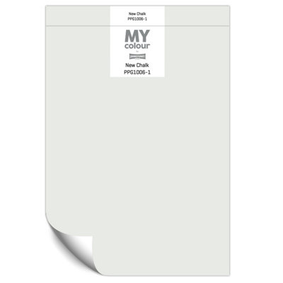 Johnstone's My Colour Durable Matt Paint New Chalk - Peel and Stick Sample