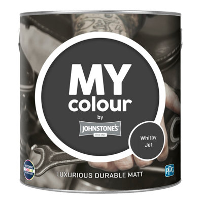 Johnstone's My Colour Durable Matt Paint Whitby Jet 2.5L DIY at B&Q