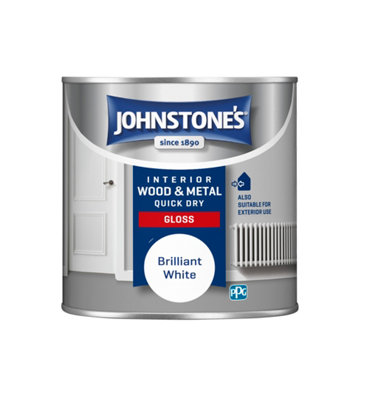 Johnstone's Quick Dry Gloss Brilliant White 250ml | DIY At B&Q