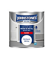 Johnstone's Quick Dry Gloss Brilliant White 250ml