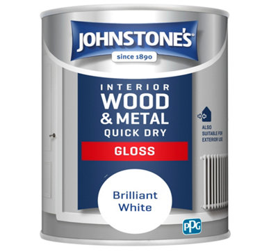 Johnstone's Quick Dry Gloss Brilliant White 750ml