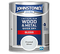 Johnstone's Quick Dry Gloss Frosted Silver 750ml