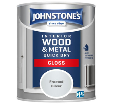 Johnstone's Quick Dry Gloss Frosted Silver 750ml