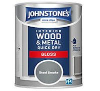 Johnstone's Quick Dry Gloss Steel Smoke 750ml