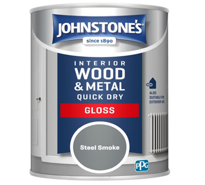 Johnstone's Quick Dry Gloss Steel Smoke 750ml