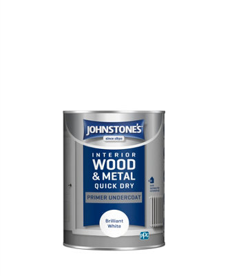 Johnstone's Quick Dry Primer Undercoat Brilliant White 1.25L DIY at B&Q