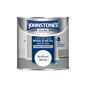 Johnstone's Quick Dry Primer Undercoat Brilliant White 250ml