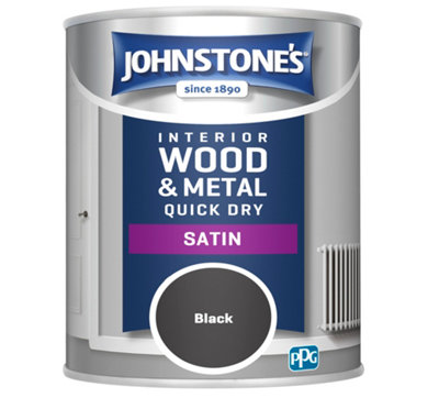 Johnstone's Quick Dry Satin Black 750ml