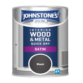 Johnstone's Quick Dry Satin Black 750ml