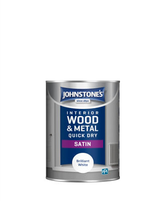 Johnstone's Quick Dry Satin Brilliant White 1.25L