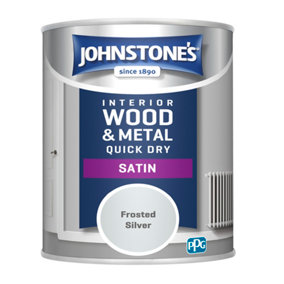Johnstone's Quick Dry Satin Frosted Silver 750ml
