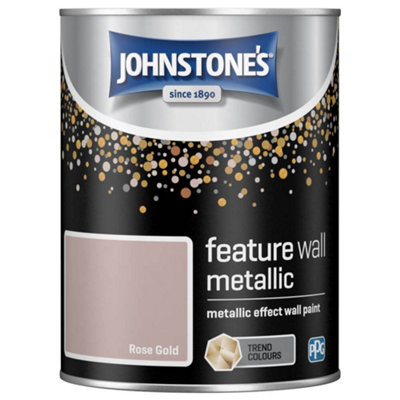 Johnstone's Rose Gold Feature Wall Metallic Effect Wall Paint 1.25L