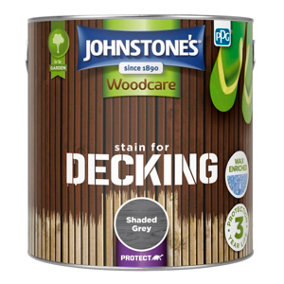 Johnstone's Stain for Decking Shaded Grey - 2.5L
