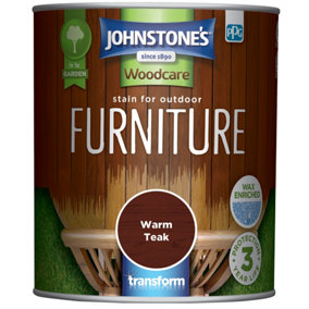 Johnstone's Stain for Outdoor Furniture Warm Teak - 750ml