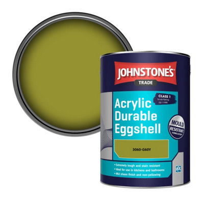 Johnstone's Trade Acrylic Durable Eggshell Walls & Ceilings Emulsion Paint (3060-G60Y) 5L