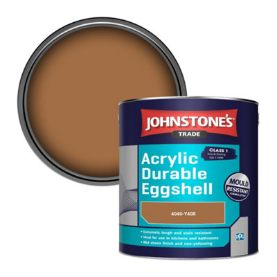 Johnstone's Trade Acrylic Durable Eggshell Walls & Ceilings Emulsion Paint (4040-Y40R) 2.5L