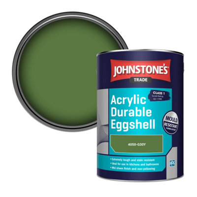 Johnstone's Trade Acrylic Durable Eggshell Walls & Ceilings Emulsion Paint (4050-G30Y) 5L