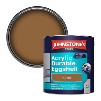 Johnstone's Trade Acrylic Durable Eggshell Walls & Ceilings Emulsion Paint (5040-Y30R) 2.5L