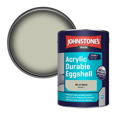 Johnstone's Trade Acrylic Durable Eggshell Walls & Ceilings Emulsion Paint Mix or Match (PPG1031-1) 5L